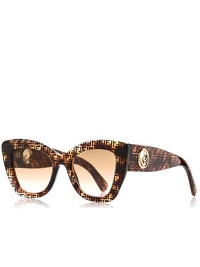 Women's Fendi Monogram Cat Eye Tortoise Glasses